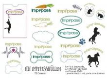 ITH - Stickserie Impfpasshüllen - Hund, Katze, Pferd, Kaninchen